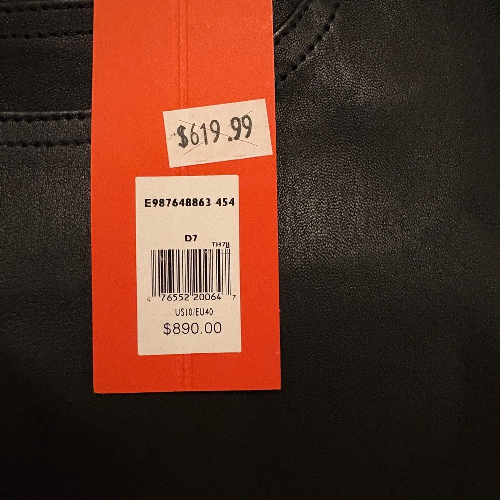 Beautiful Black Leather Women's Moto Pants - Picture 4 of 5
